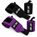 Schwarze und lila LIFT//SOLE Wrist Wraps